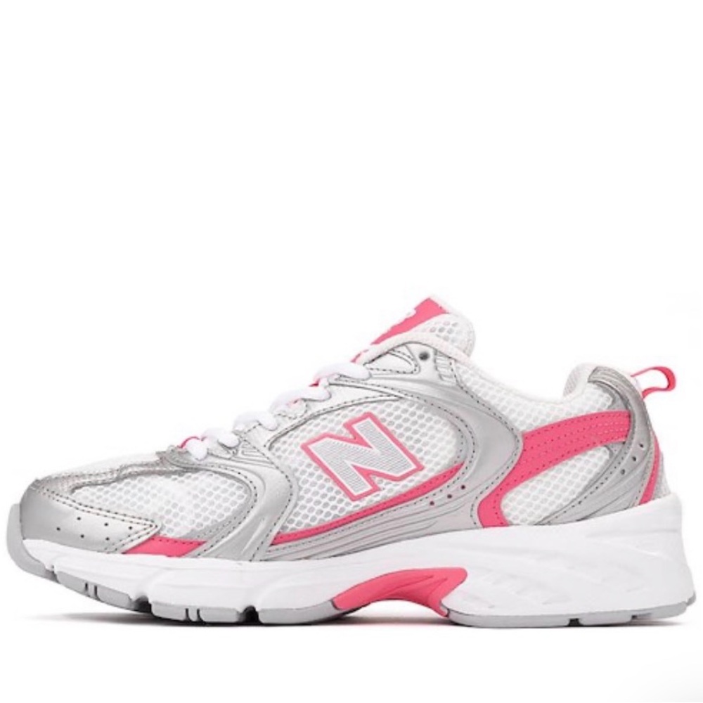 New Balance 530 WHITE/SILVER METALLIC /DRAGON BERRY - Picture 2 of 7